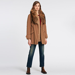 Padded slim-fit parka